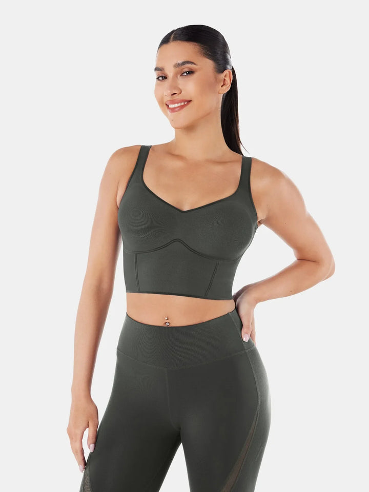 Seamless Cropped Built-In Bra Tank - Lola