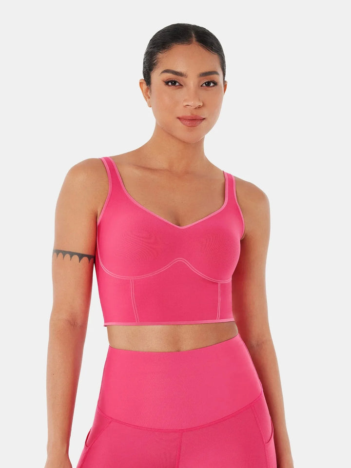 Seamless Cropped Built-In Bra Tank - Lola