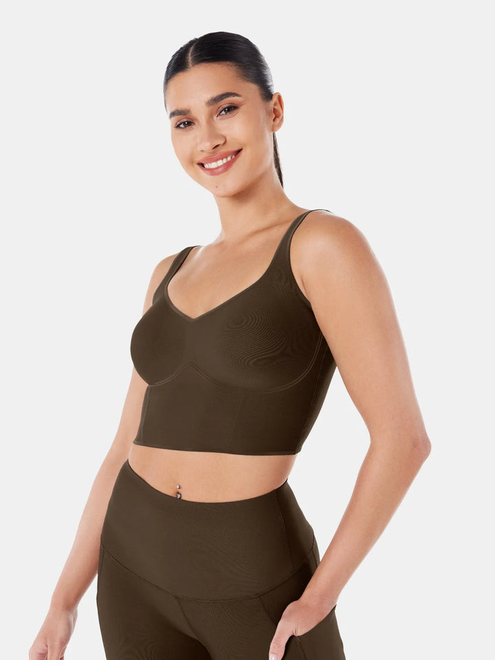 Seamless Cropped Built-In Bra Tank - Lola