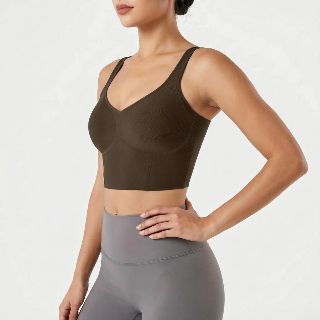 Seamless Cropped Built-In Bra Tank - Lola