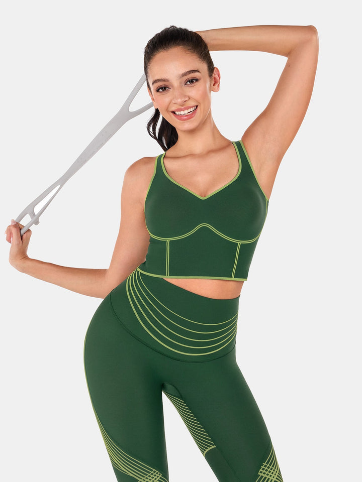 Seamless Cropped Built-In Bra Tank - Lola