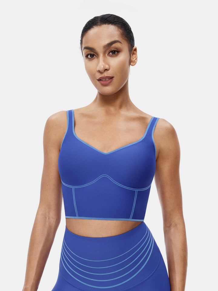 Seamless Cropped Built-In Bra Tank - Lola