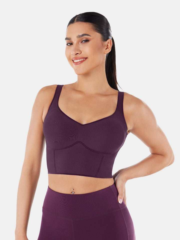 Seamless Cropped Built-In Bra Tank - Lola