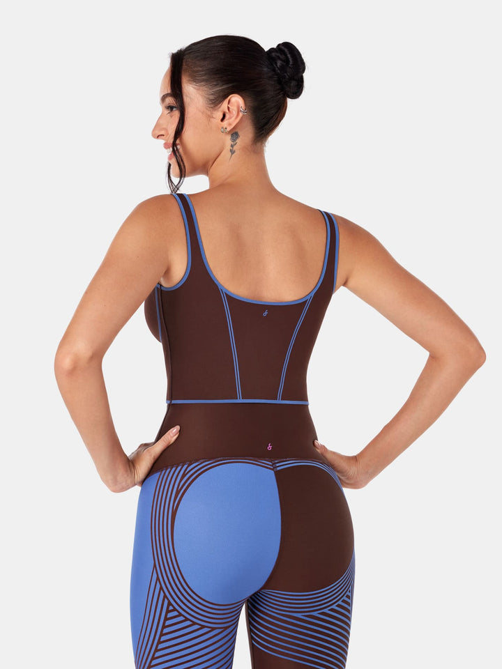 Seamless Cropped Built-In Bra Tank - Lola