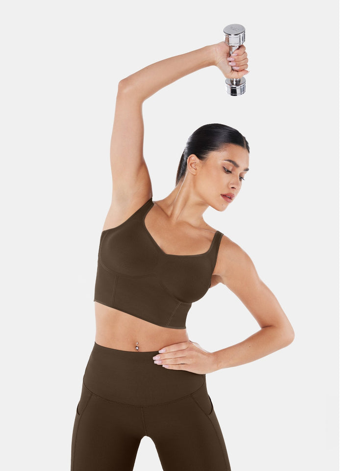 Seamless Cropped Built-In Bra Tank - Lola