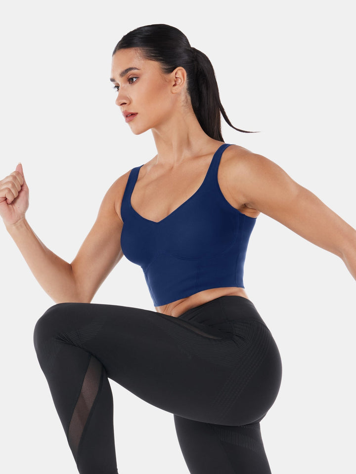 Seamless Cropped Built-In Bra Tank - Lola