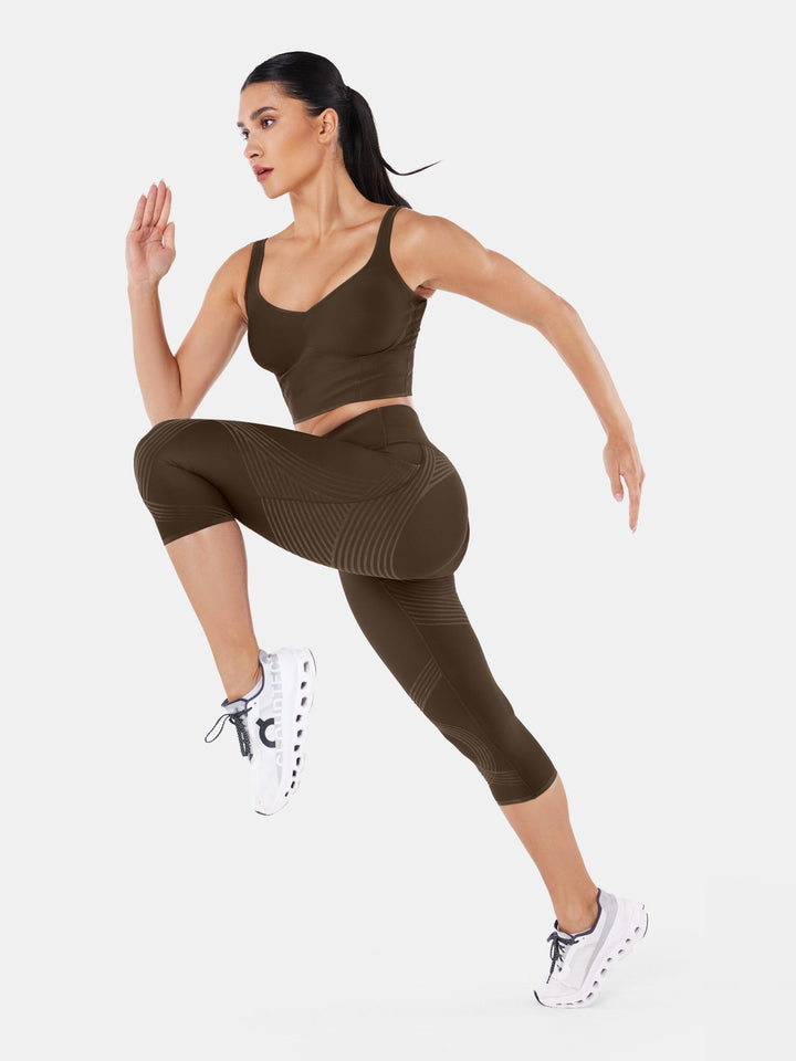 Seamless Cropped Built-In Bra Tank - Lola