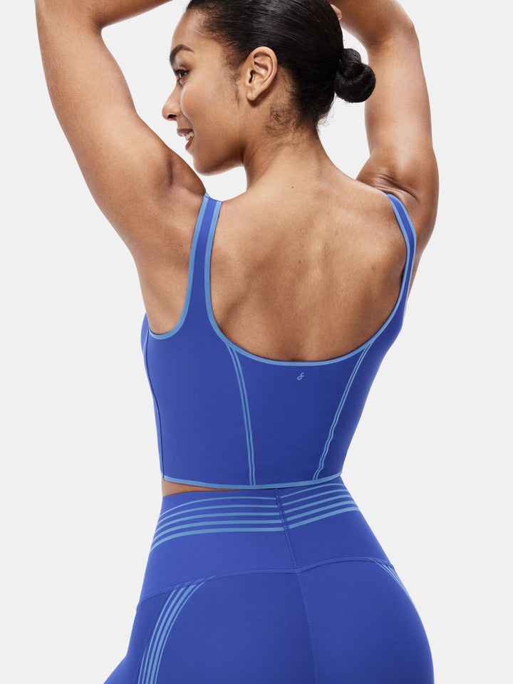 Seamless Cropped Built-In Bra Tank - Lola