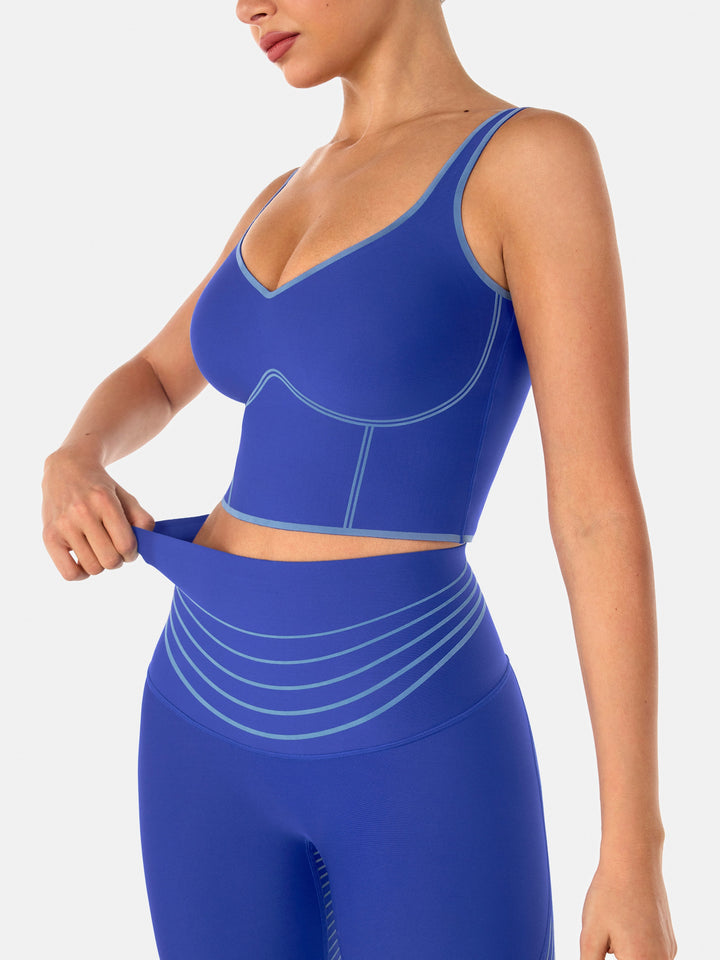 Seamless Cropped Built-In Bra Tank - Lola