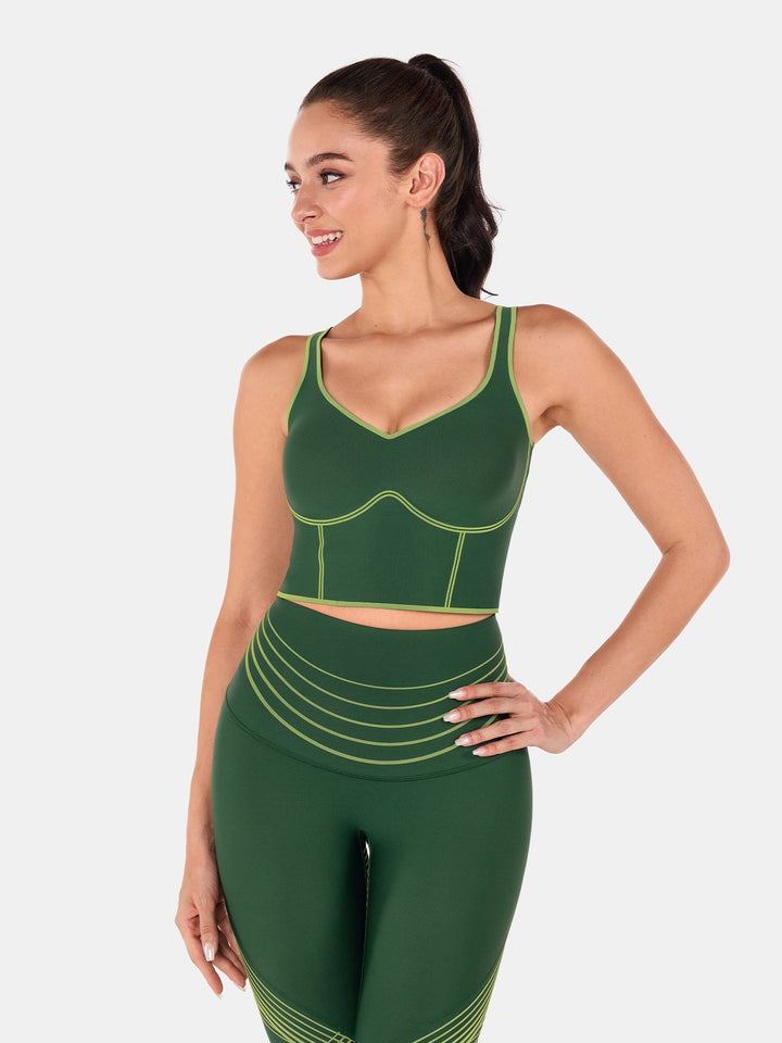 Seamless Cropped Built-In Bra Tank - Lola