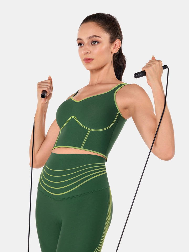 Seamless Cropped Built-In Bra Tank - Lola