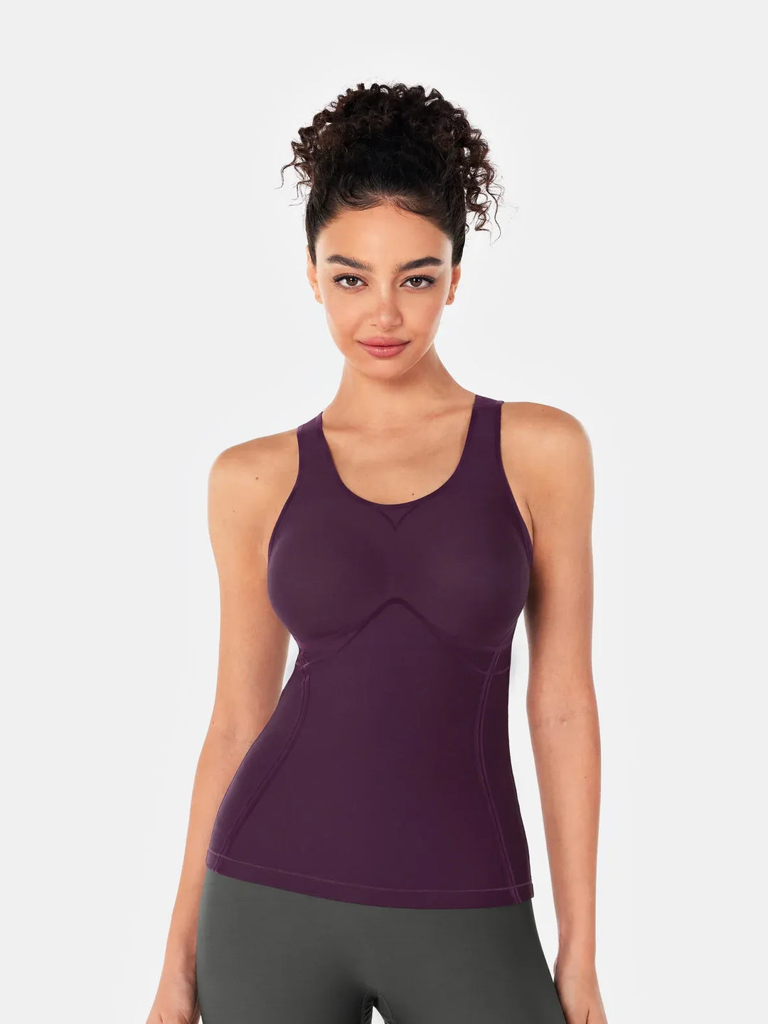 Seamless Cropped Built-In Bra Tank - Lola