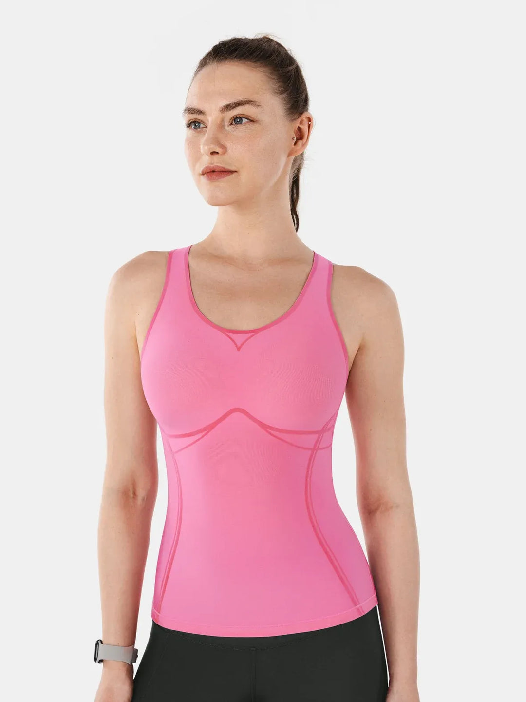 Seamless Cropped Built-In Bra Tank - Lola