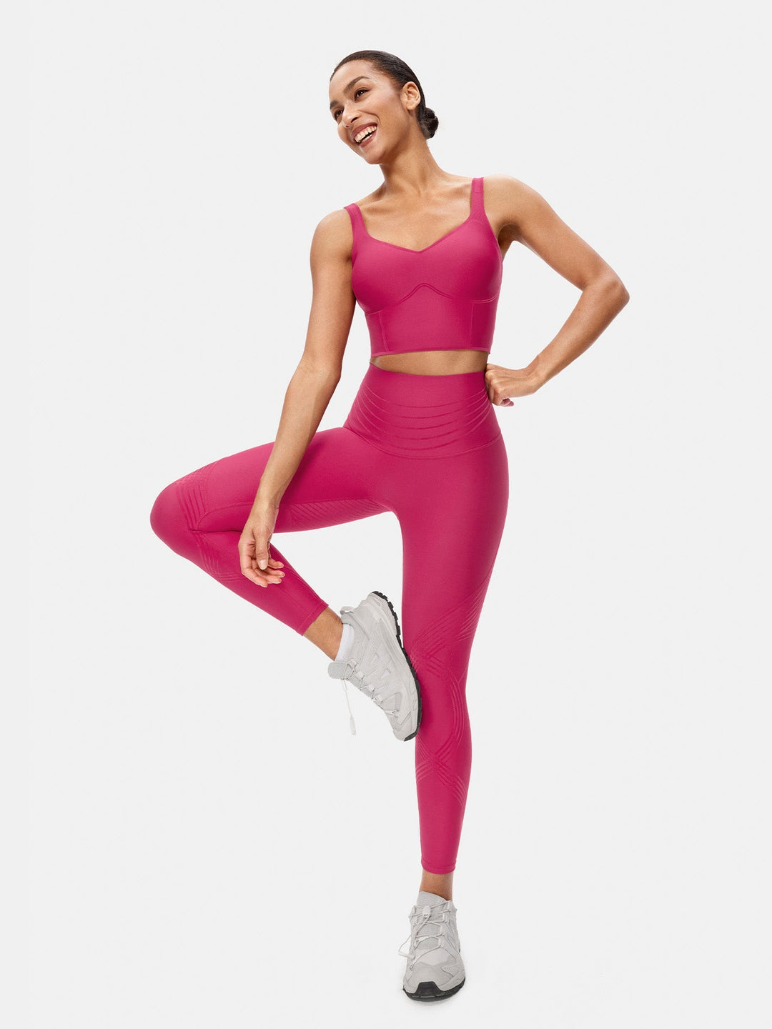 Seamless Cropped Tank Top With Bra - Contoura