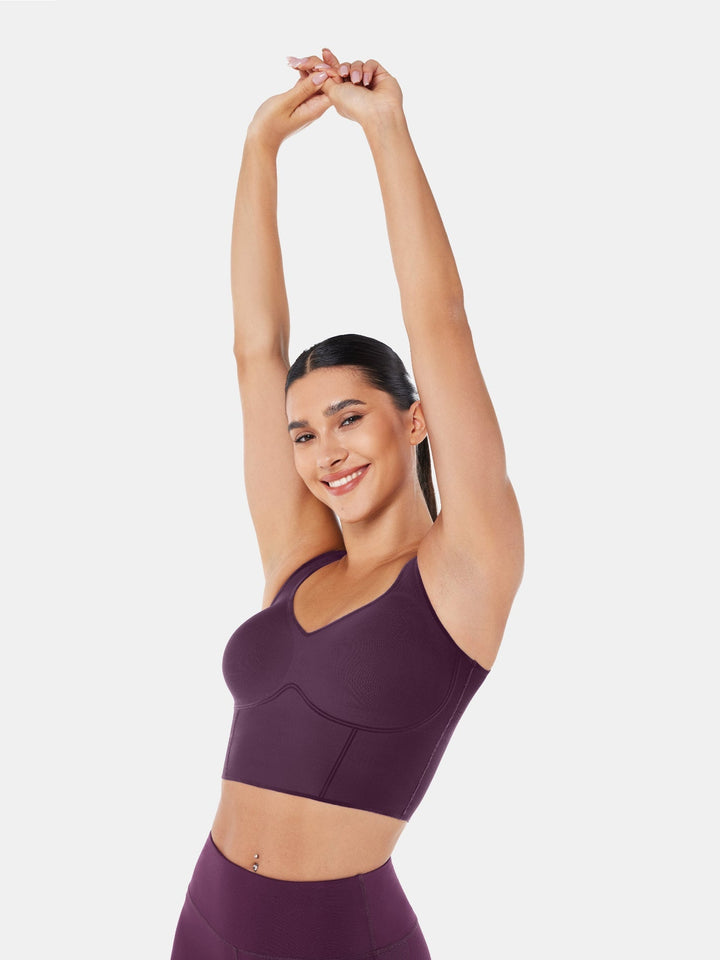 Seamless Cropped Tank Top With Bra - Contoura