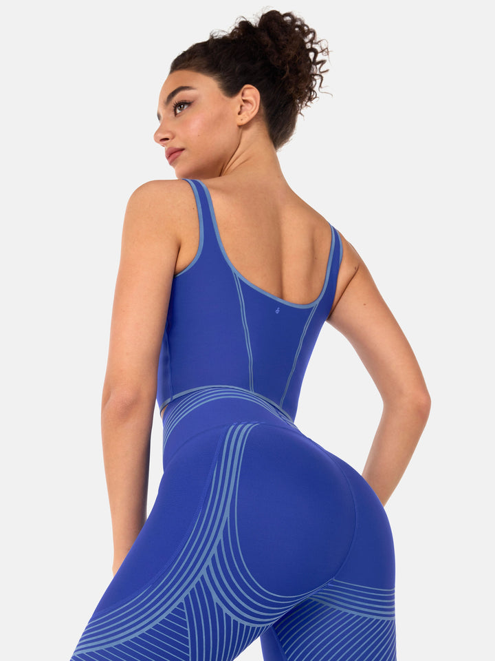 Seamless Cropped Tank Top With Bra - Contoura