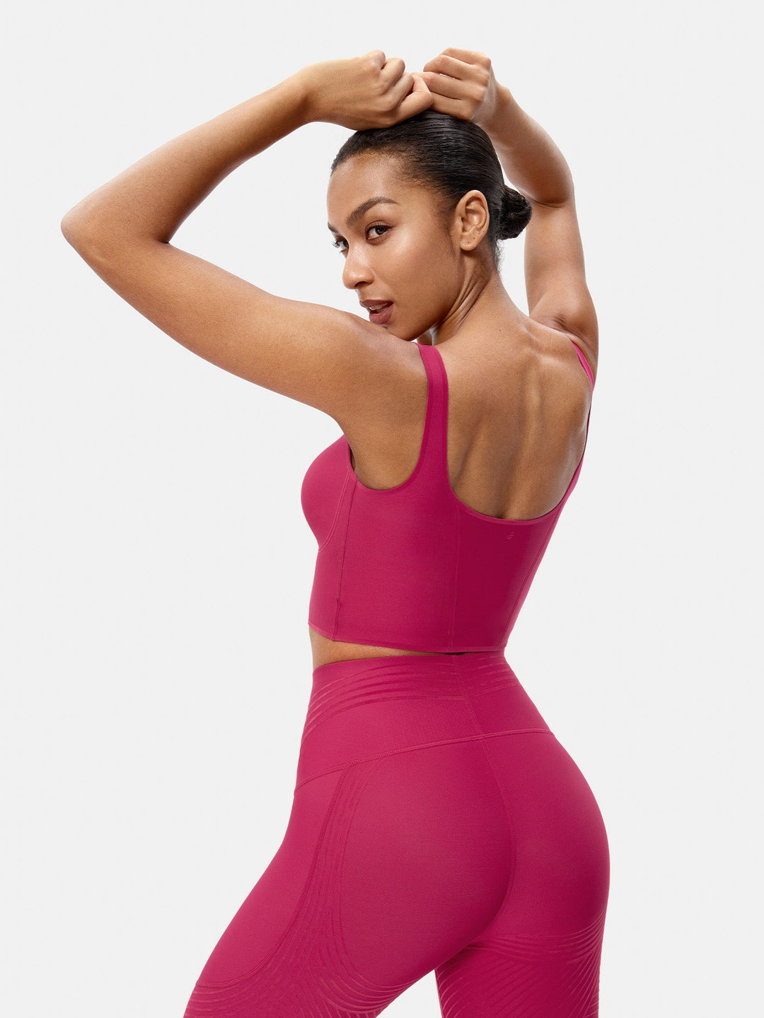 Seamless Cropped Tank Top With Bra - Contoura
