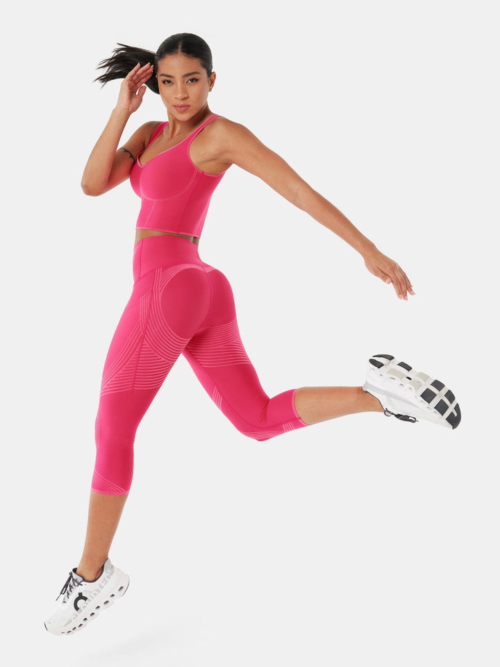 Seamless Cropped Tank Top With Bra - Contoura