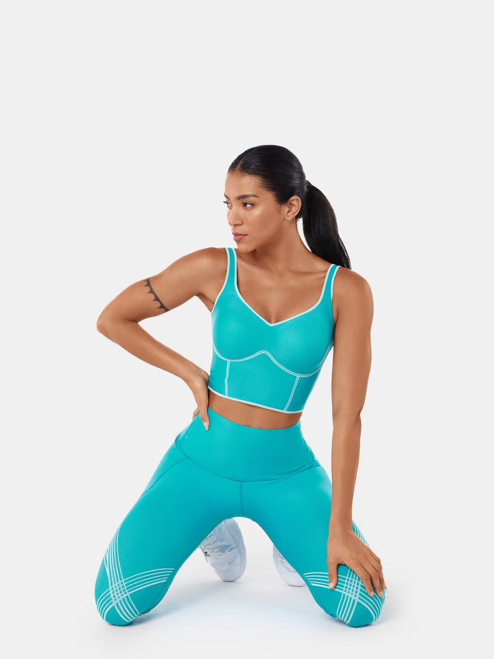 Seamless Cropped Tank Top With Bra - Contoura
