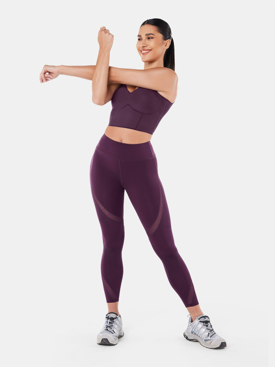 Seamless Cropped Tank Top With Bra - Contoura