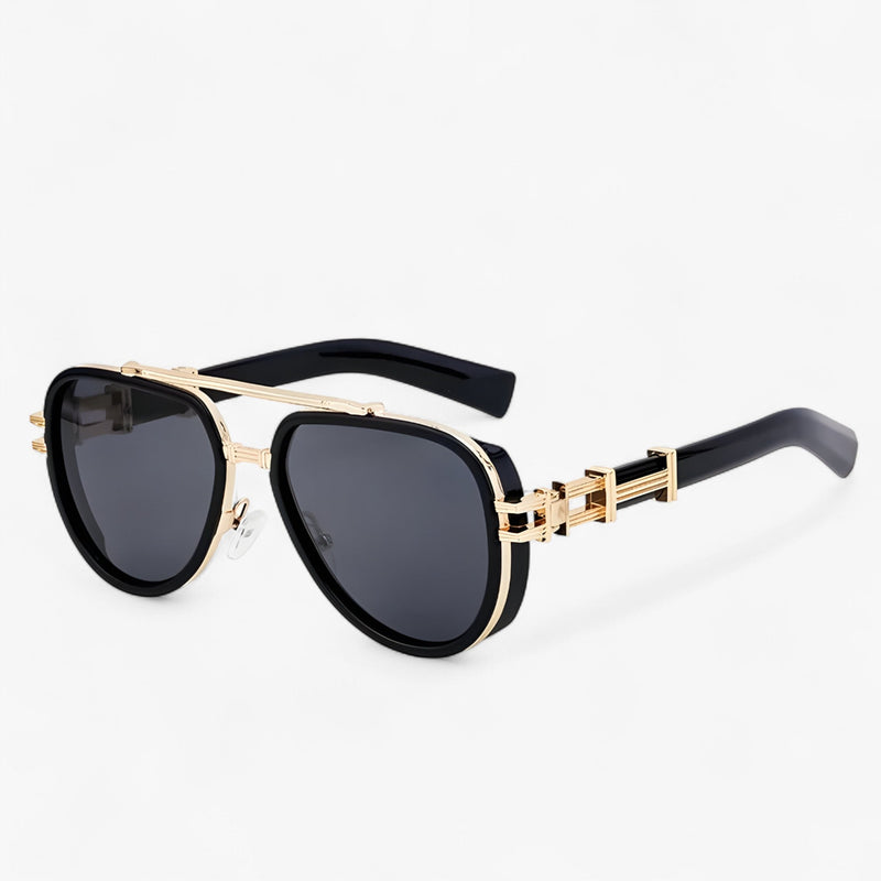 Oversized Steampunk Zonnebril met Gepolariseerde Glazen – Arclight