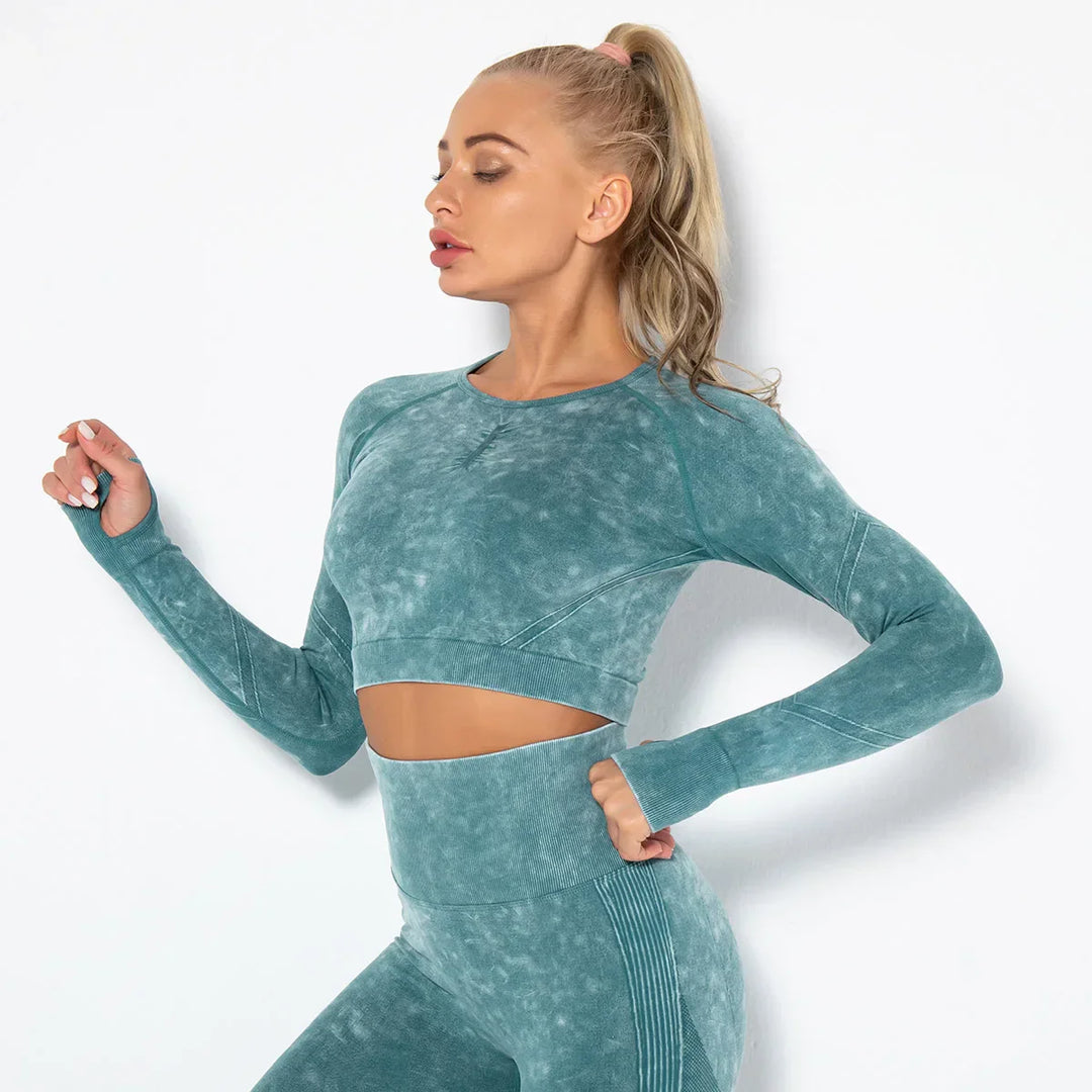 Naadloze Dames Yoga Set met Cropped Top - Nova