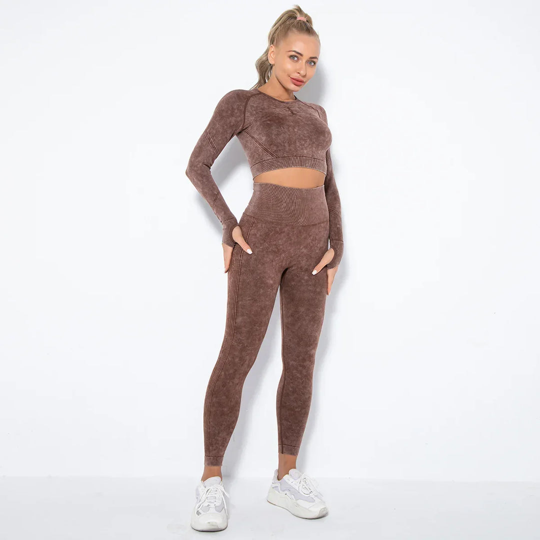 Naadloze Dames Yoga Set met Cropped Top - Nova
