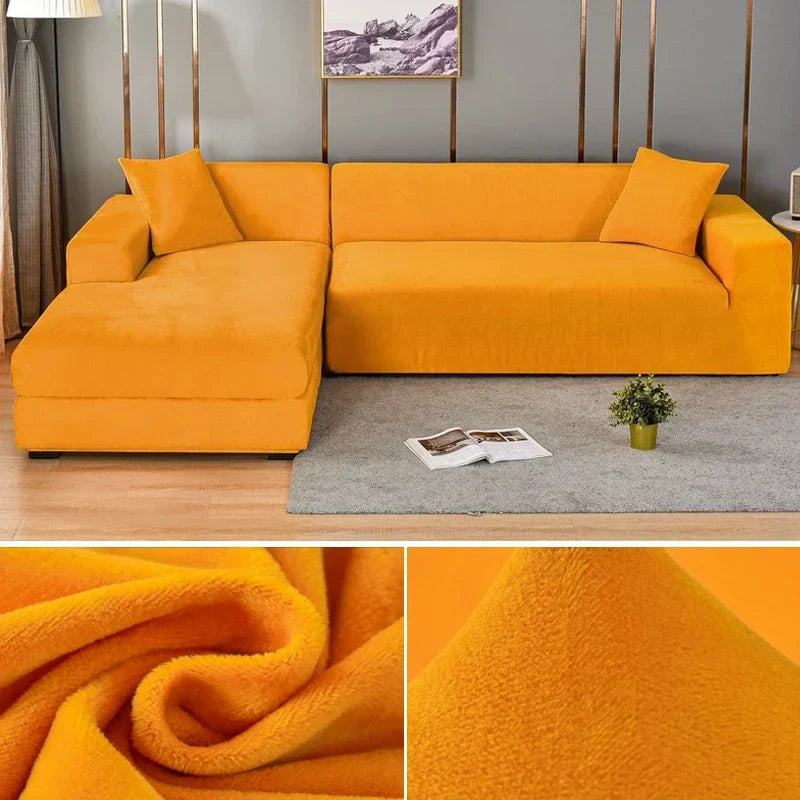 Stretch Velvet Sofa Cover with Luxury Finish – Sofina