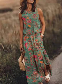 Summer Maxi Dress with Unique Cut – Amara