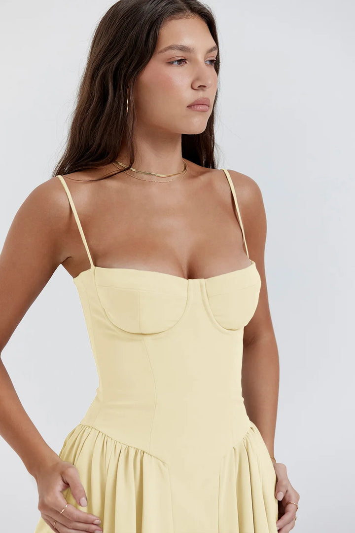 Summer Dress with Sweetheart Neckline – Elvira