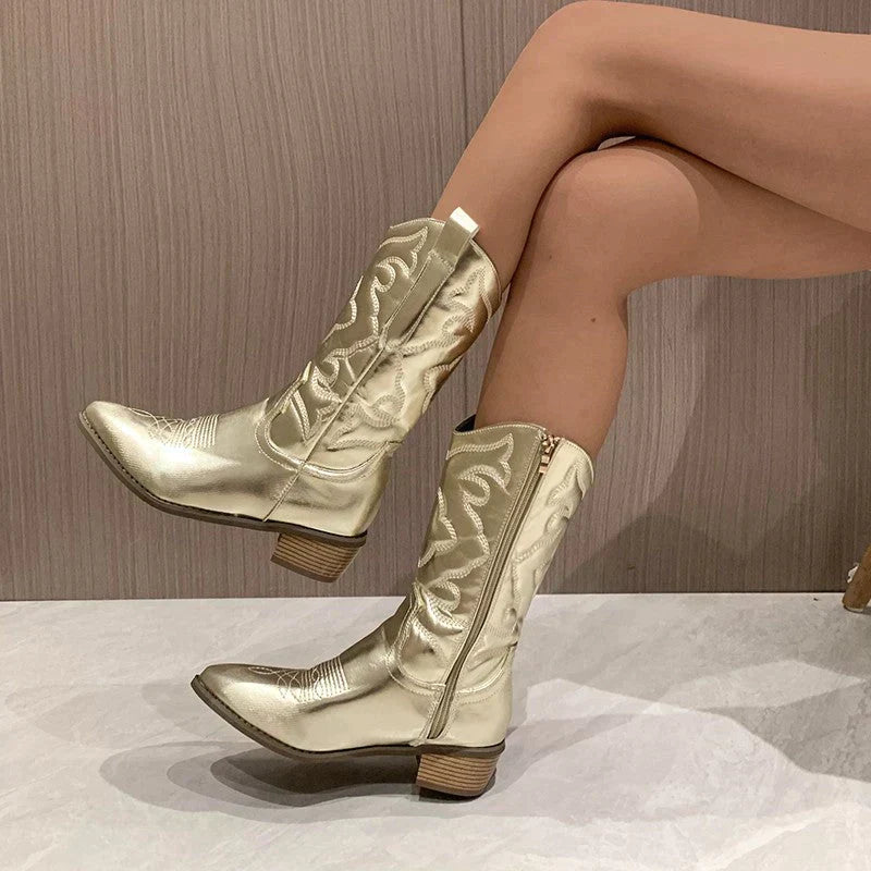 Metallic Cowboy Laarzen - Aurora