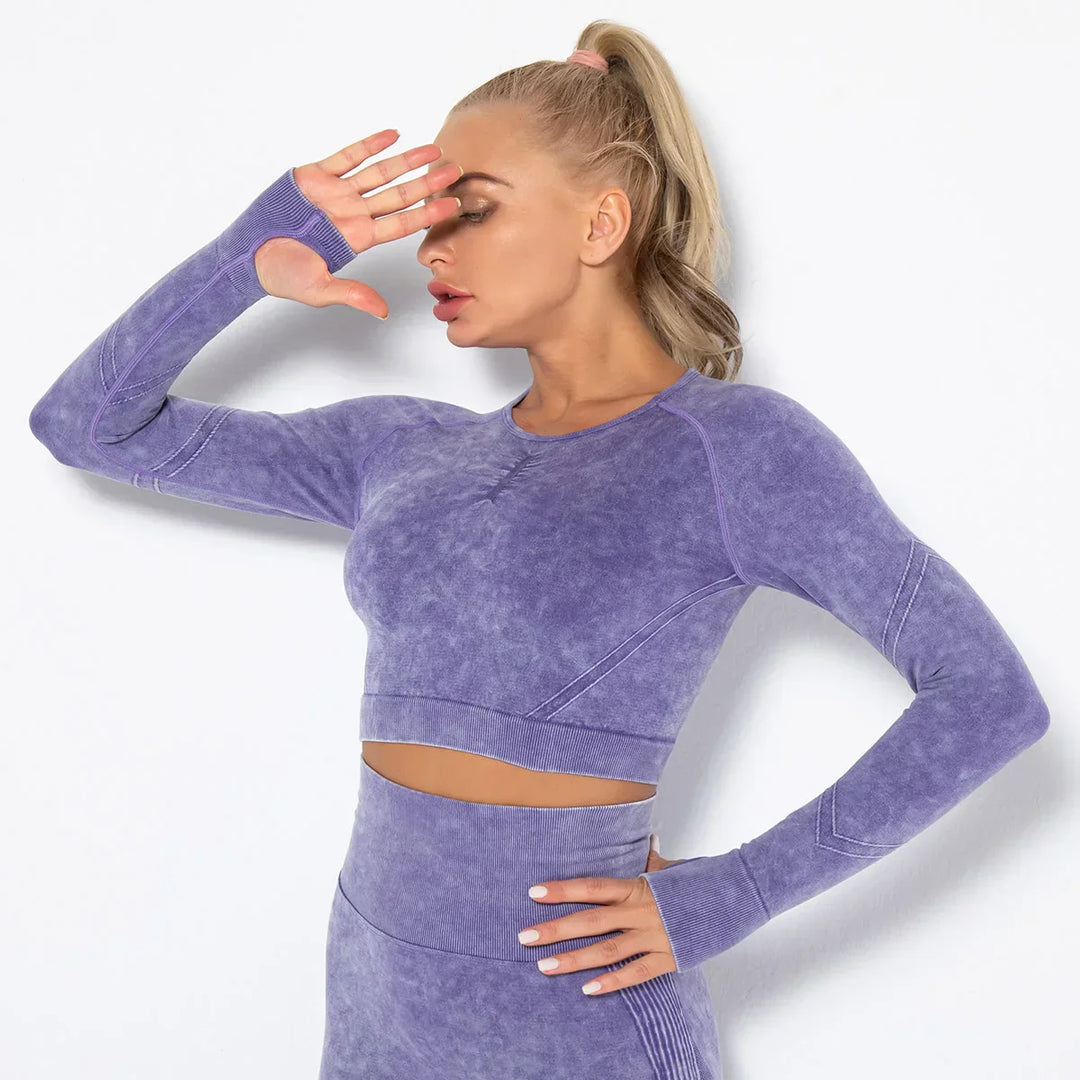 Naadloze Dames Yoga Set met Cropped Top - Nova