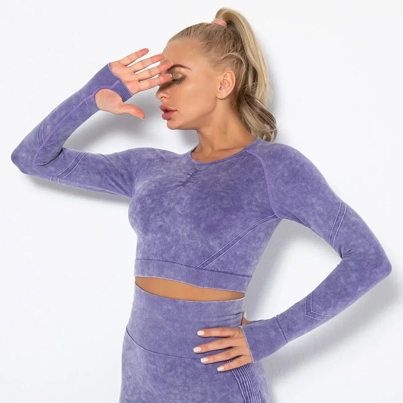 Naadloze Dames Yoga Set met Cropped Top - Nova