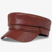 Octagonal Women's Captain's Cap in PU Leather – Valence