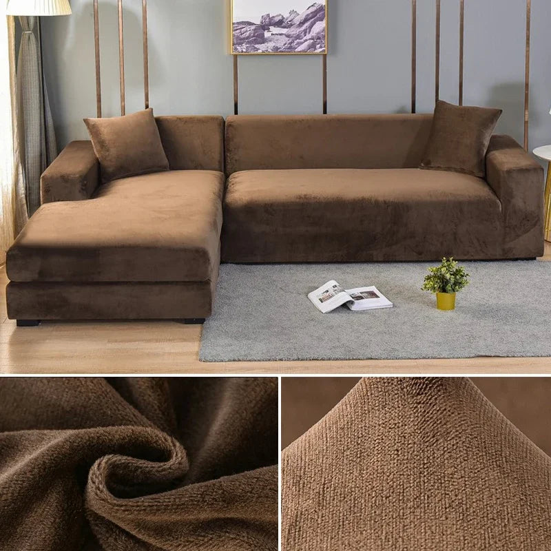 Stretch Velvet Sofa Cover with Luxury Finish – Sofina