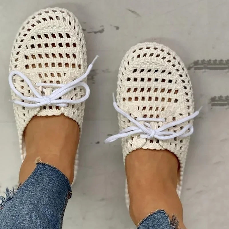 Ademende Dames Outdoor Loafers met Open Tenen - Linaya