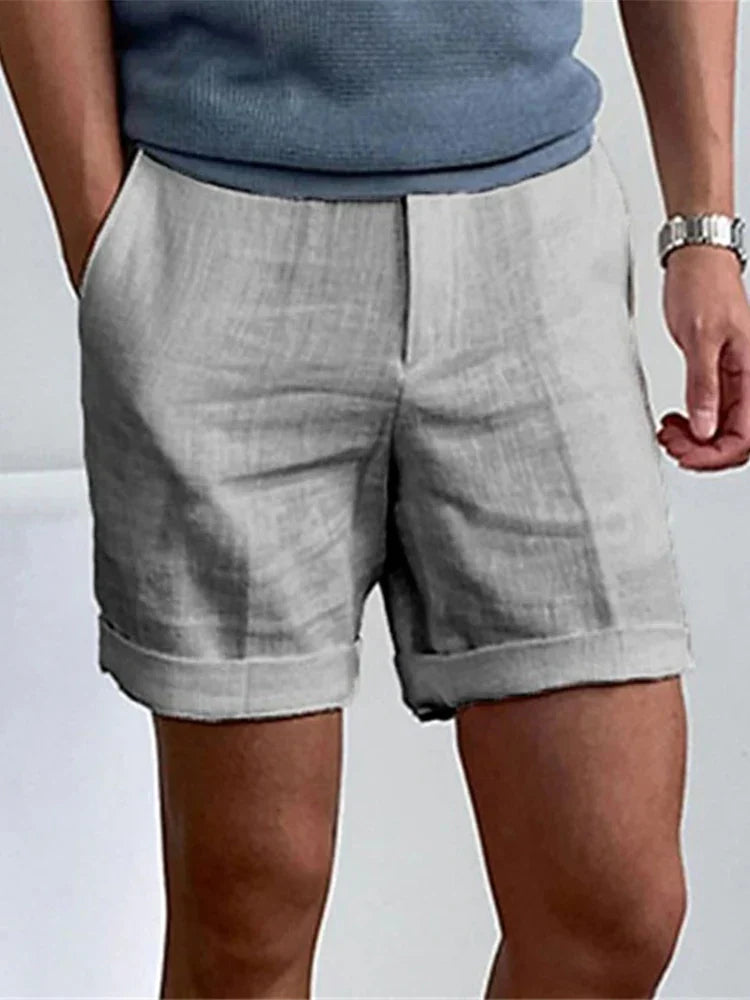 Light Linen Men's Summer Shorts with Relaxed Fit - Jorin