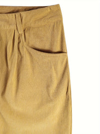 Dames Corduroybroek met hoge taille en rechte pasvorm – Elvira