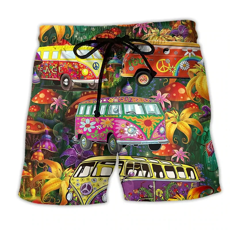 Men's Swim Shorts with Graffiti Print – NovaBay