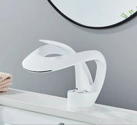 Brass Bathroom Faucet with Waterfall Spout - Flowarc