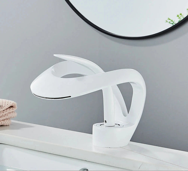 Brass Bathroom Faucet with Waterfall Spout - Flowarc