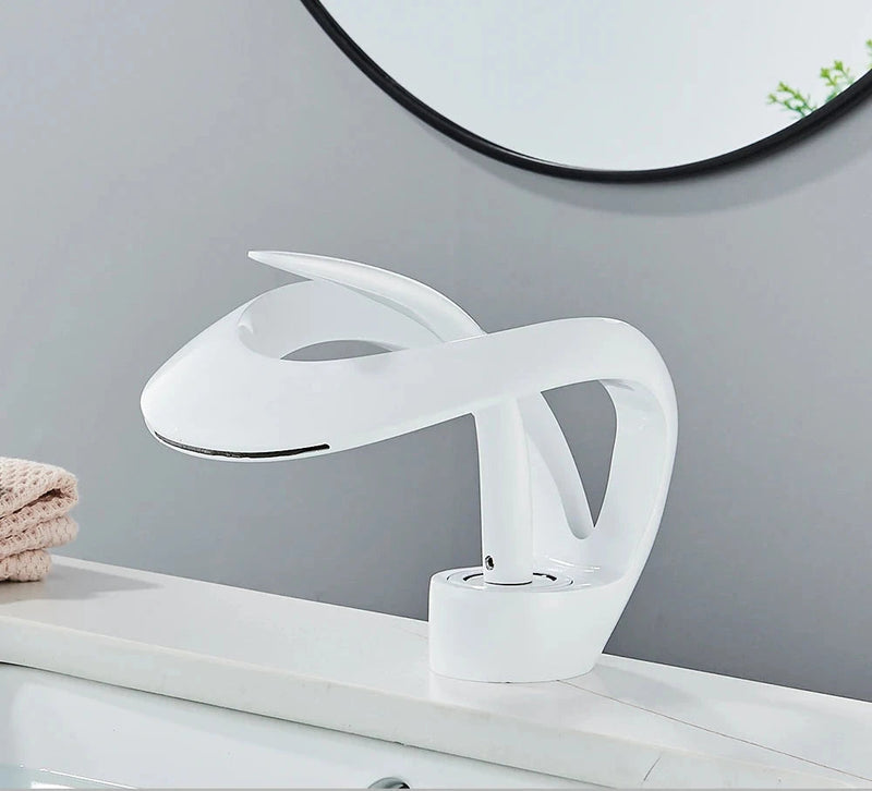 Brass Bathroom Faucet with Waterfall Spout - Flowarc