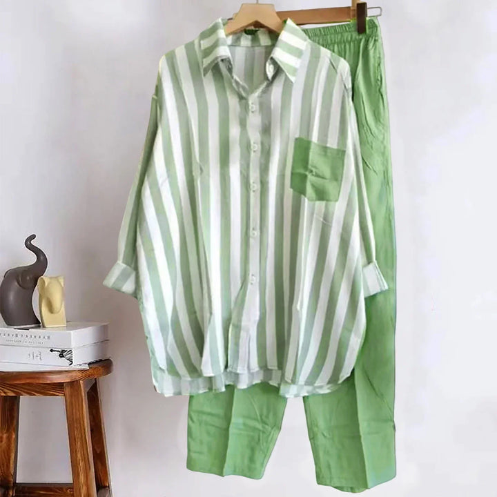 Two-Piece Women's Linen Summer Set - Zayenne
