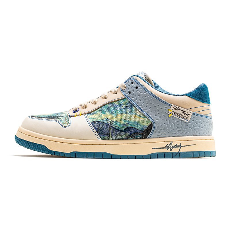 Artistic Unisex Sneakers with Starry Night Design and Comfortable Sole - Lior