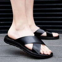 Italian Leather Men's Slippers - Lorenzo