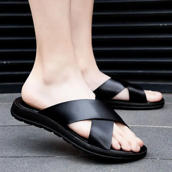 Italian Leather Men's Slippers - Lorenzo
