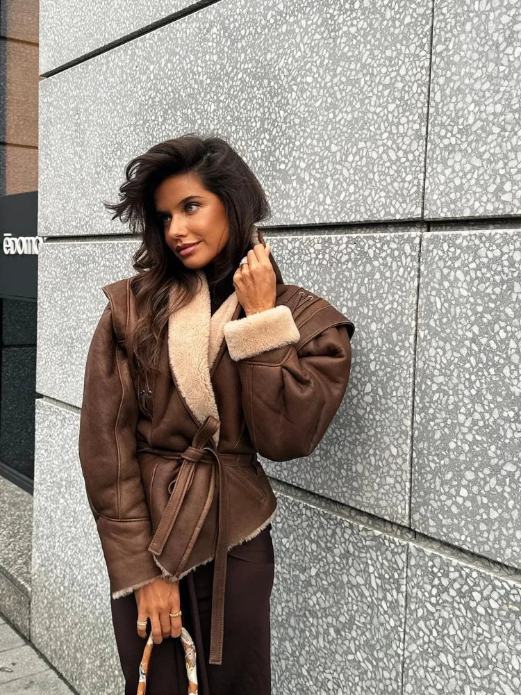 Women's Fur-Lined Leather Jacket – Selma
