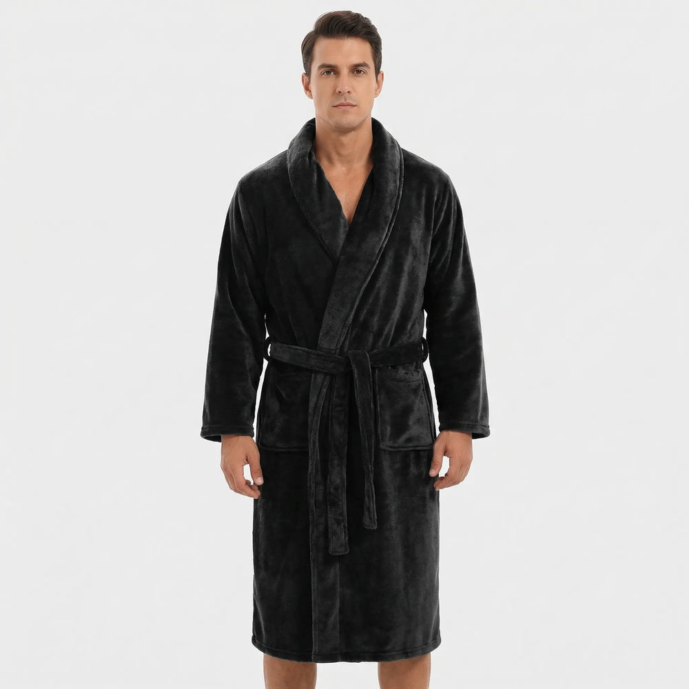 Shawl Collar Full-Length Dressing Gown - Derrick