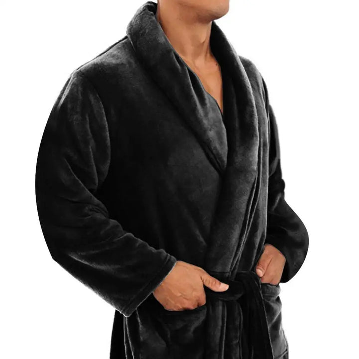 Shawl Collar Full-Length Dressing Gown - Derrick