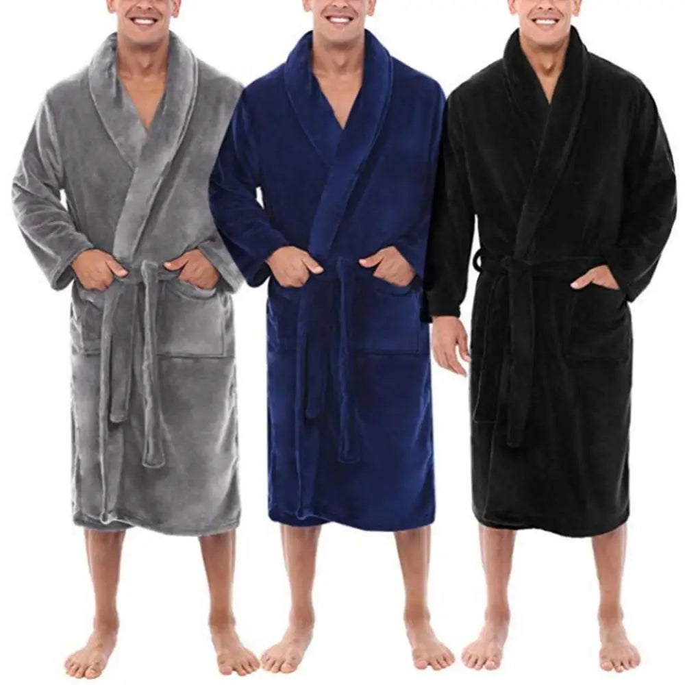 Shawl Collar Full-Length Dressing Gown - Derrick